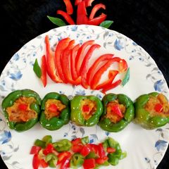 A picture of Stuffed capsicum.
