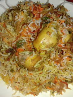 A picture of Chicken Biryani.