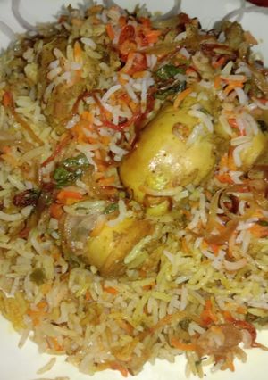 A picture of Chicken Biryani.