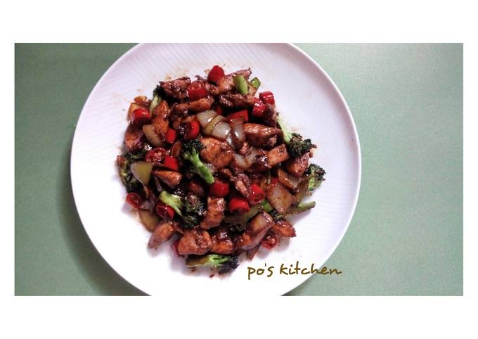 Vegetables chicken teriyaki