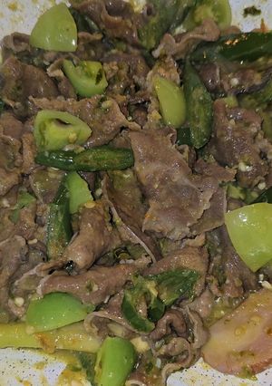 Foto resep Lidah Sapi Cabai Hijau