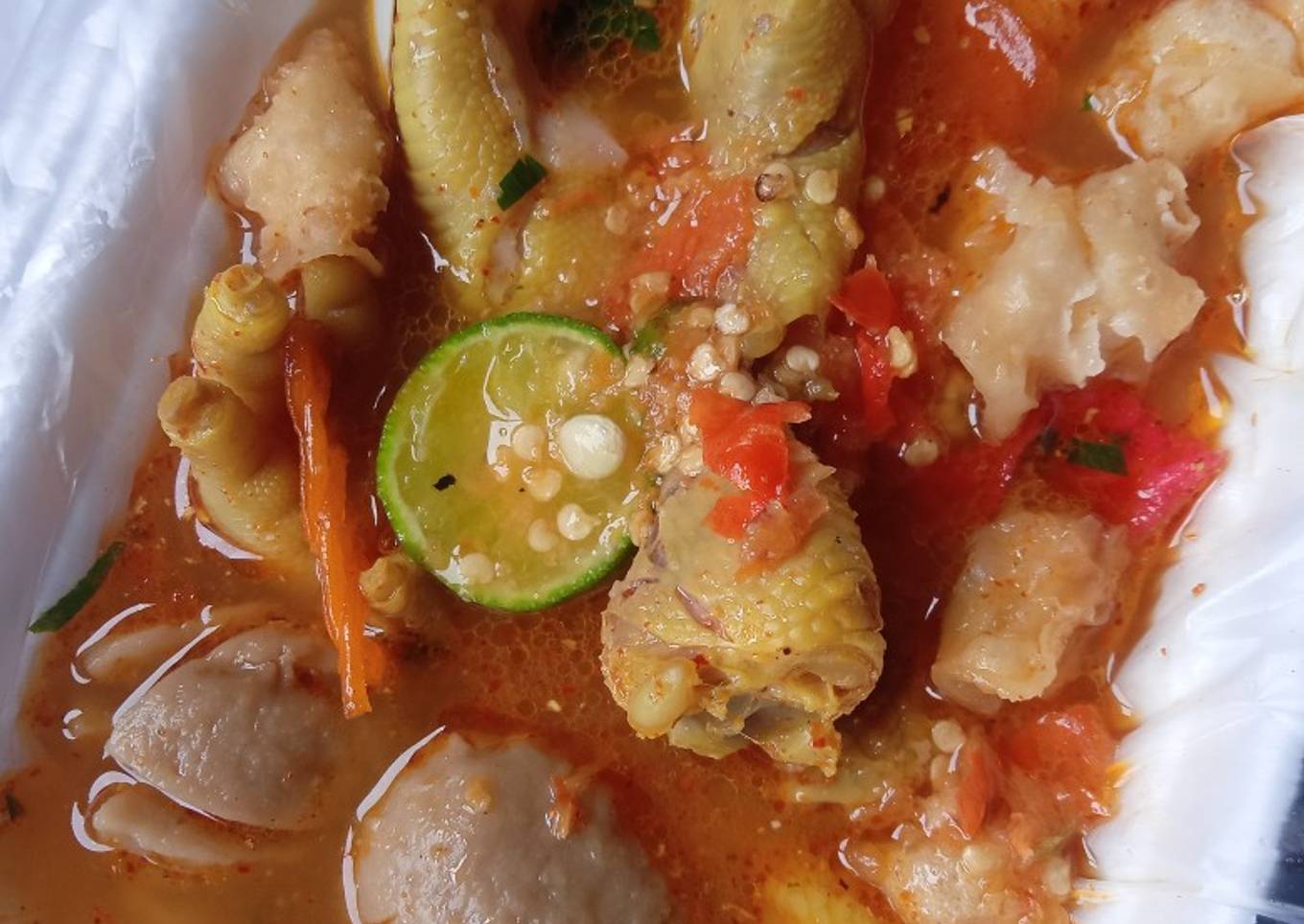 Seblak ceker hot pedas gila 🥵♨️🌶️🌶️