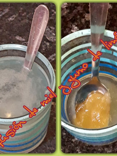 Una foto de Infusión de miel y zumo de limón con agua tibia