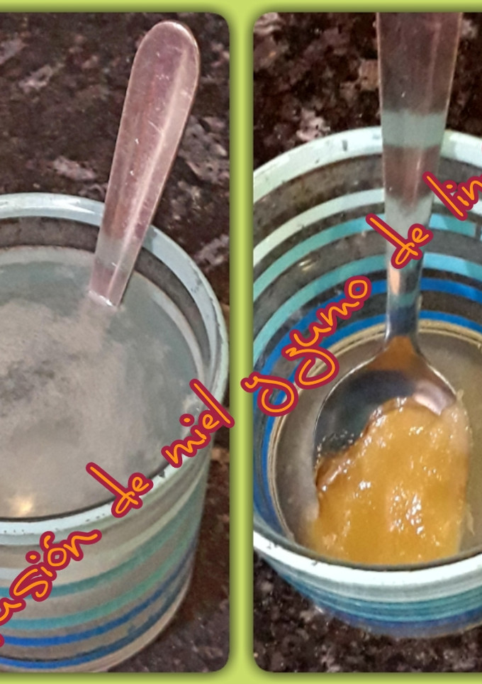 Una foto de Infusión de miel y zumo de limón con agua tibia