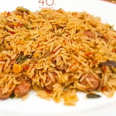 A picture of Sausage rice.