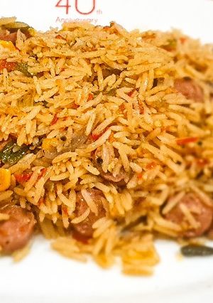 A picture of Sausage rice.