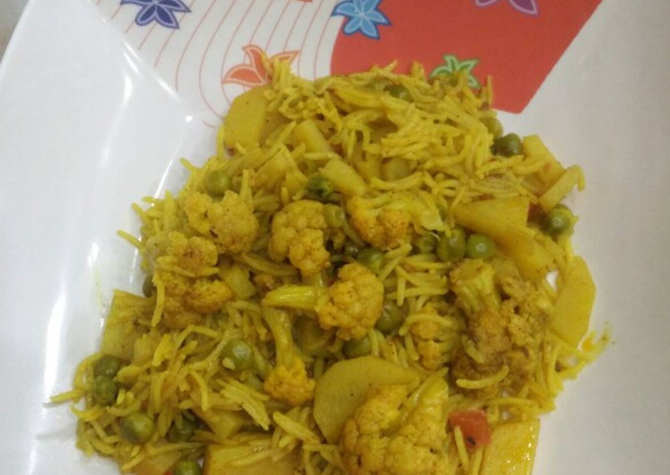 Cauliflower Green Peas Pulav