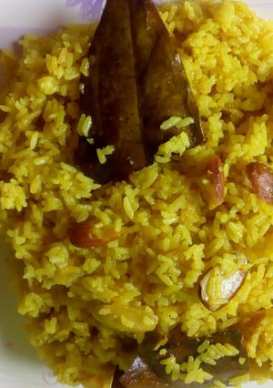 A picture of Basanti pulao.