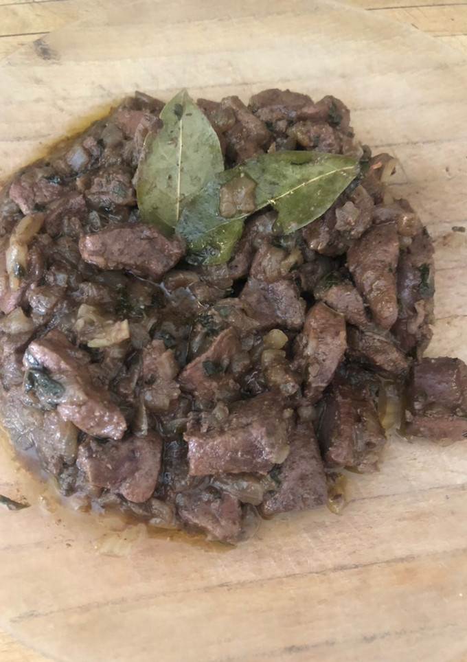 Una foto de Hígado de ternera encebollado