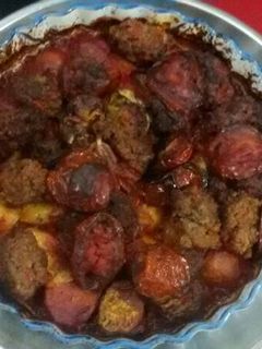 صورة لوصفة كفته بالخضار 🍆🍅🍠