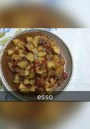 صورة لوصفة كبد وقوانص بالبطاطس