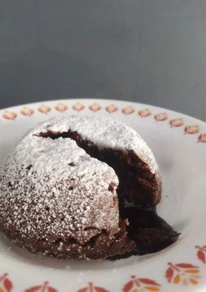 A picture of Chocolava cake.