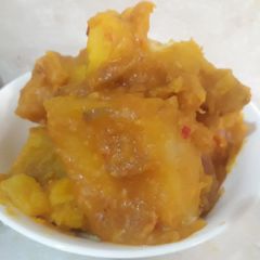 A picture of Yam and sweet potatoes porriage.