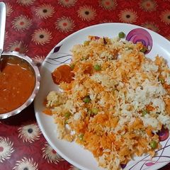 A picture of Matar pulao recipe.