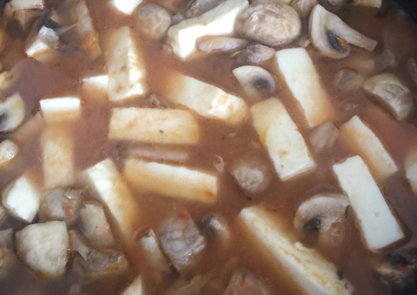 Champiñones con carne