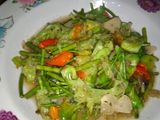 Tumis bunga dan kacang turi