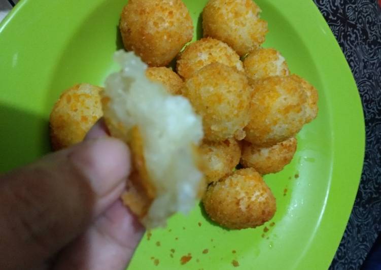 resep cara mengolah Bola bola singkong crispy!