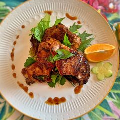 A picture of Caribbean chicken.