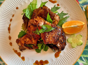 A picture of Caribbean chicken.