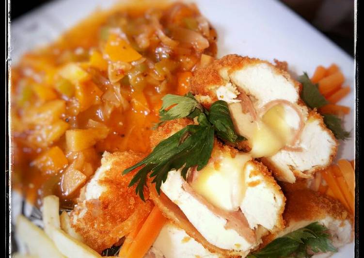 Cara Gampang Menyiapkan Chicken Cordon Bleu Saus BBQ yang Menggugah Selera