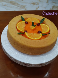صورة لوصفة كيكة بكريمة البرتقال 🍊