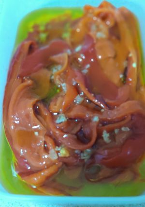 Una foto de Pimientos asados para ensalada