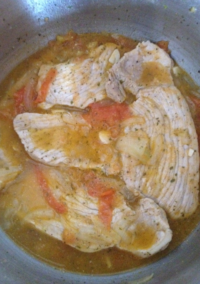 Una foto de Filete jamón con salsa