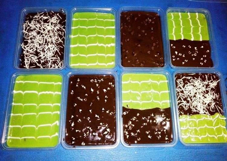 Resep Brownies selimut chocolate green tea yang simpel
