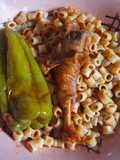 مقرونة بالدجاج العربي (البلدي)