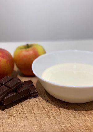 Une photo de Fondu chocolat et pommes