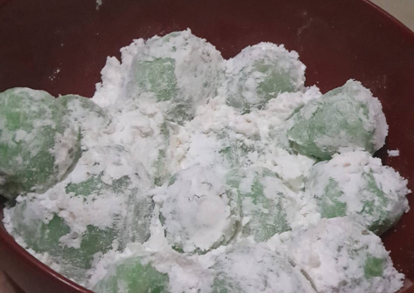 Resep 201. Mochi isi kacang (lembut, kenyal, tidak alot)