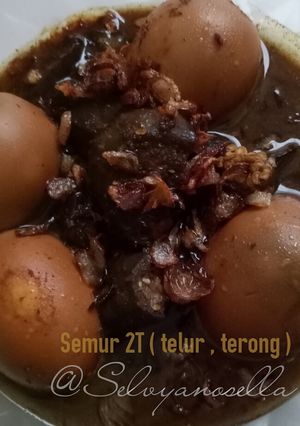 Foto resep Semur Telor, Terong