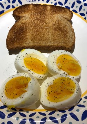 A picture of Soft Boiled Eggs 🥚.