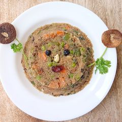 A picture of Amaranth (Rajgira) Upma.