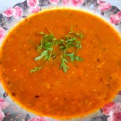 A picture of Moong dal chilkewali dal/soup.