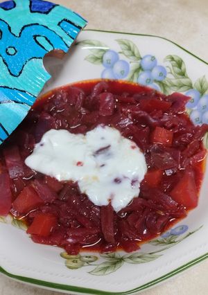 Una foto de Sopa borsch