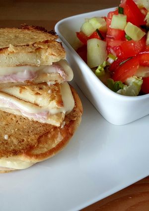 Une photo de ※ Blinis (maison) façon croques monsieur ※