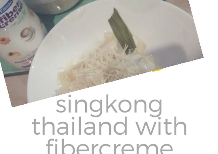 Langkah Mudah untuk mengolah Singkong thai with fibercream, Lezat Sekali