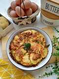 Fritata Kentang Bayam Ham
