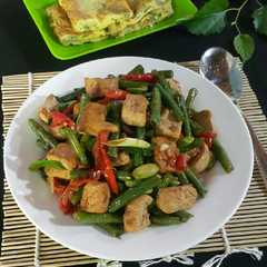 #203 Tumis KTP (kacang panjang, tahu, pete)-レシピのメイン写真