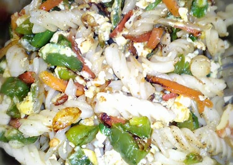 Step-by-Step Guide to Make Quick Egg mix vegetable pasta