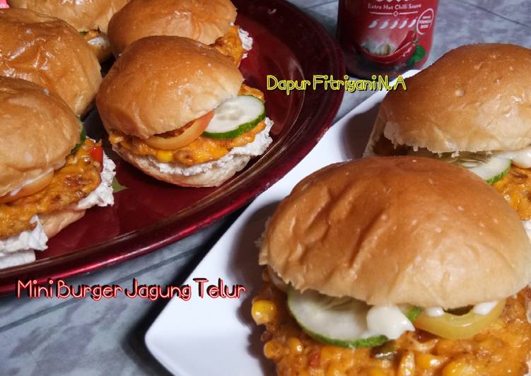 Mini Burger Jagung Telur ala Dapur Fitri