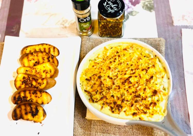 Simple Way to Make Super Quick Homemade Baked vegetables with grilled garlic bread