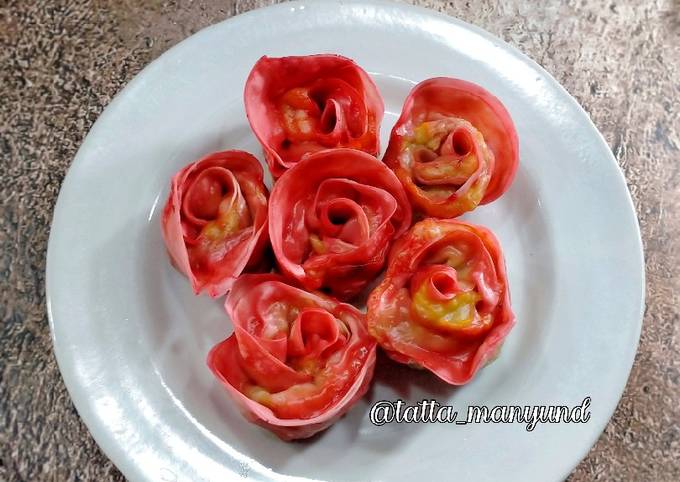 Cara Membuat Dimsum Mawar Kacang Hijau Irit Anti Gagal