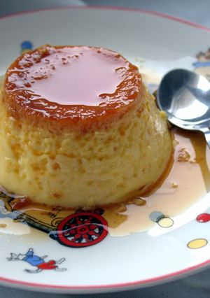Una foto de Flan individual en el microondas en solo 2 minutos y 30'