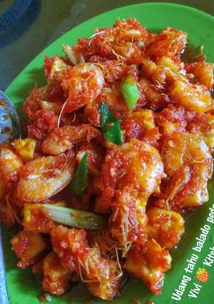 Foto resep Udang tahu balado pedas