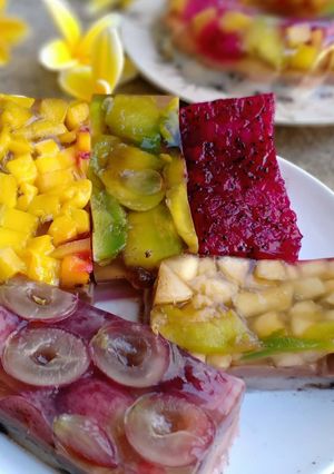 Foto resep Puding Buah Lapis Miloreo