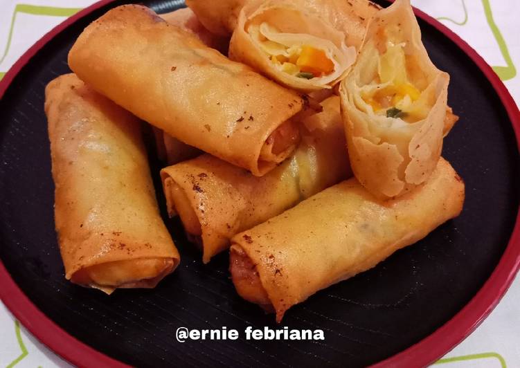 Cara Gampang Menyiapkan Cheese Vegetable Spring Roll Anti Gagal