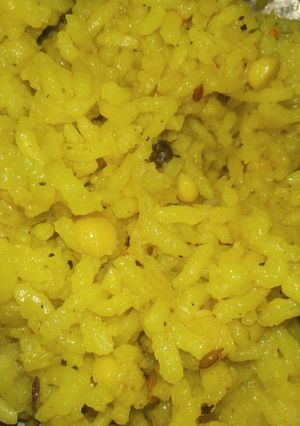 A picture of Chana dal Pulao.