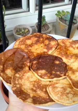 Una foto de Hotcakes saludables de banana